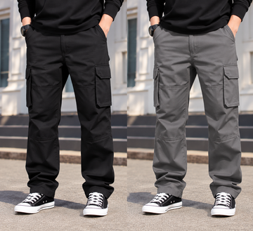 Combo Pack Of 2 Cargo Cotton for Men.Track Pant for Men.Oversize Cargo Trouser.Men's Oversized Cargo Utility Joggers.Multi Poket pent.
