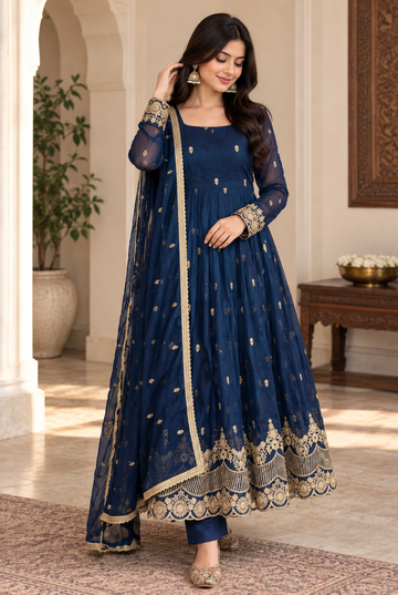 Heavy Crunchy Silk Gown
