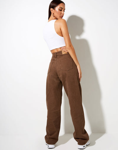 MEELANA Women's Wide Leg High Waist Distress Jeans