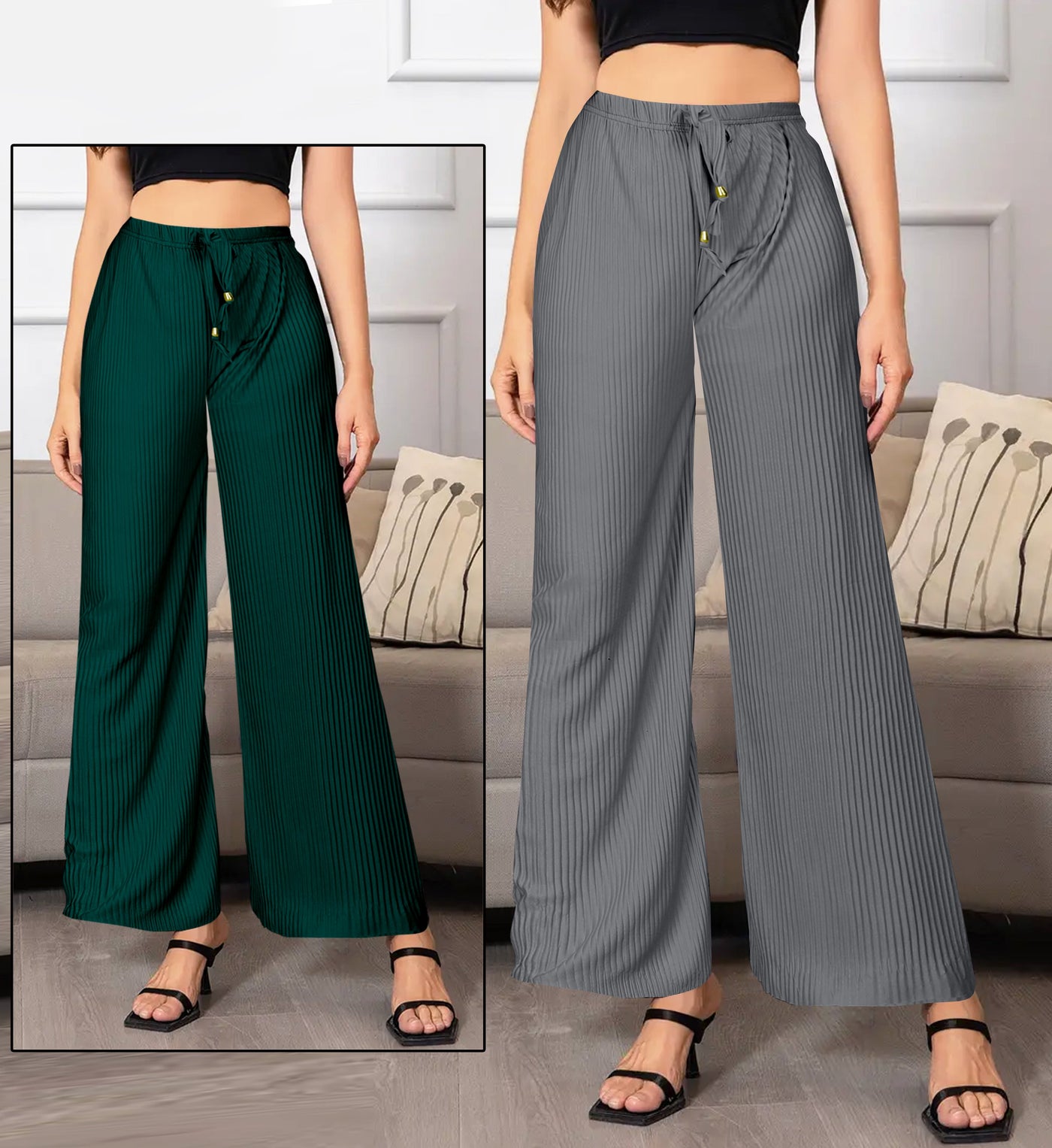 Buy 1 Get 1 Free on Women's Lycra Palazzos