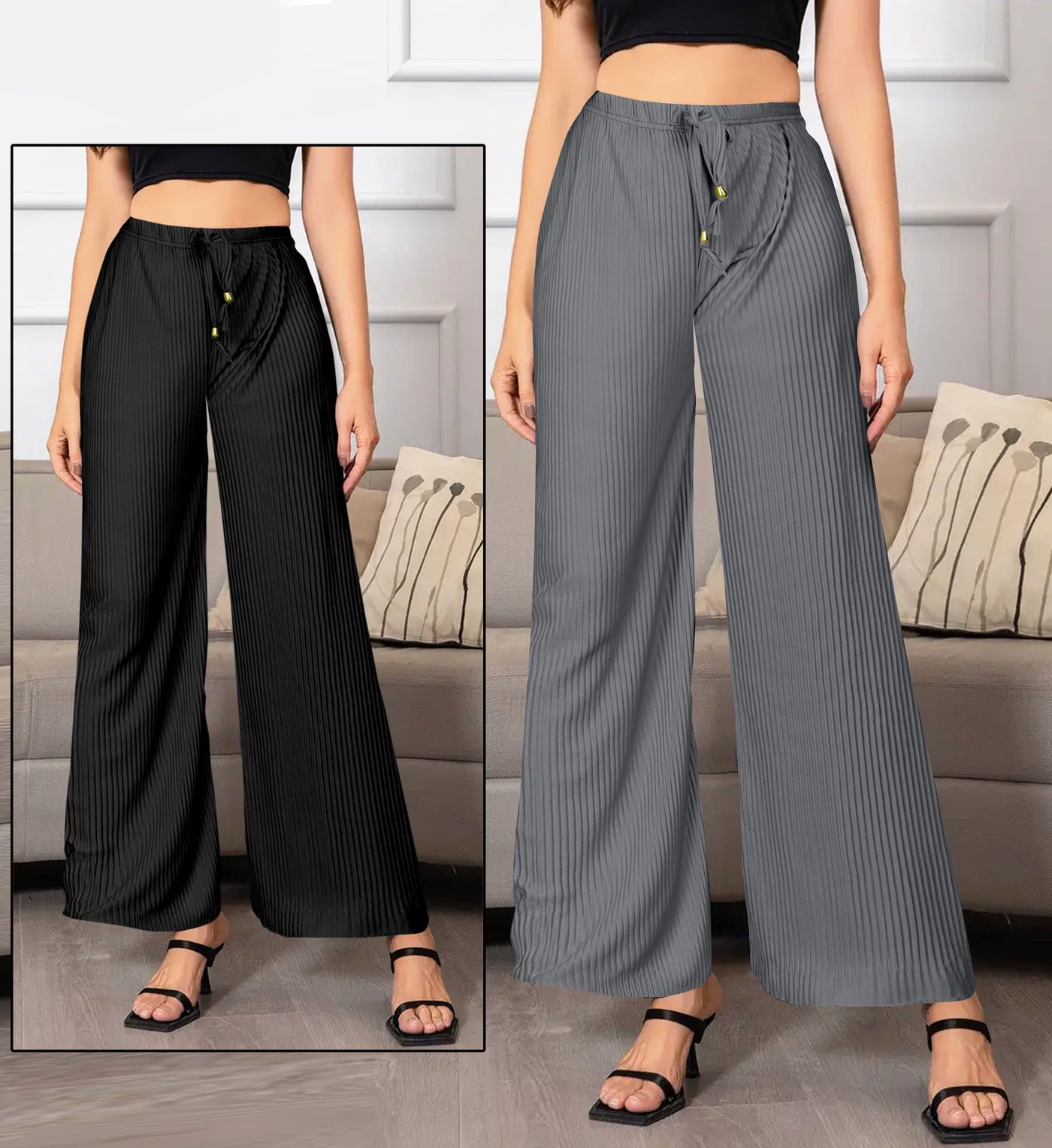 Buy 1 Get 1 Free on Women's Lycra Palazzos