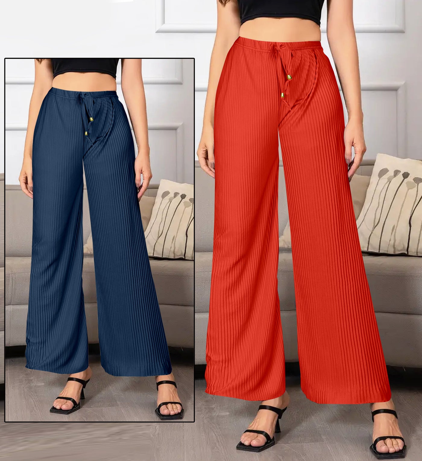 Buy 1 Get 1 Free on Women's Lycra Palazzos