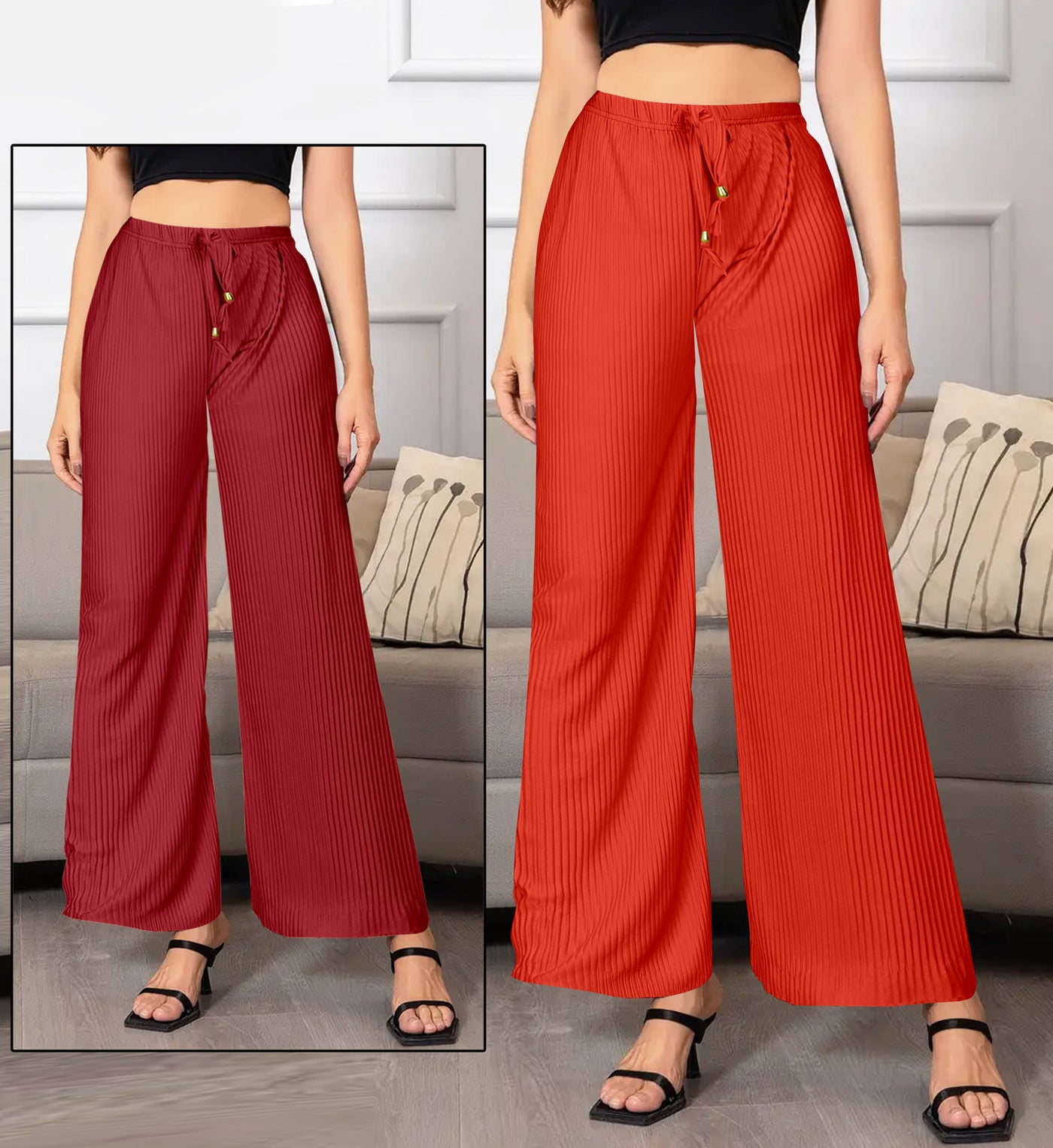 Buy 1 Get 1 Free on Women's Lycra Palazzos