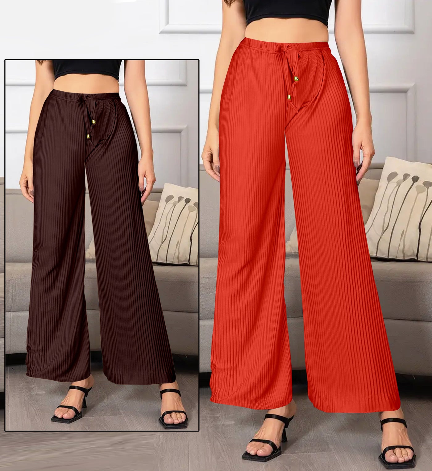 Buy 1 Get 1 Free on Women's Lycra Palazzos