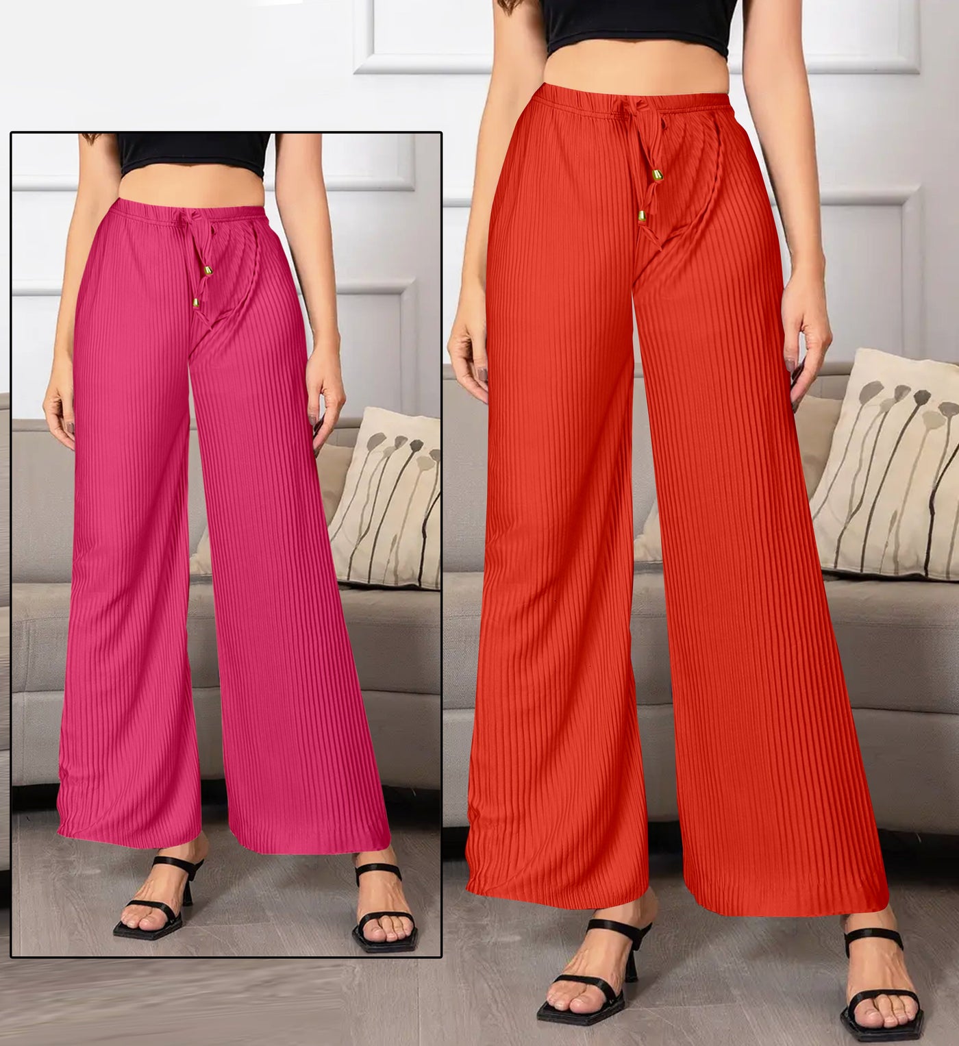 Buy 1 Get 1 Free on Women's Lycra Palazzos