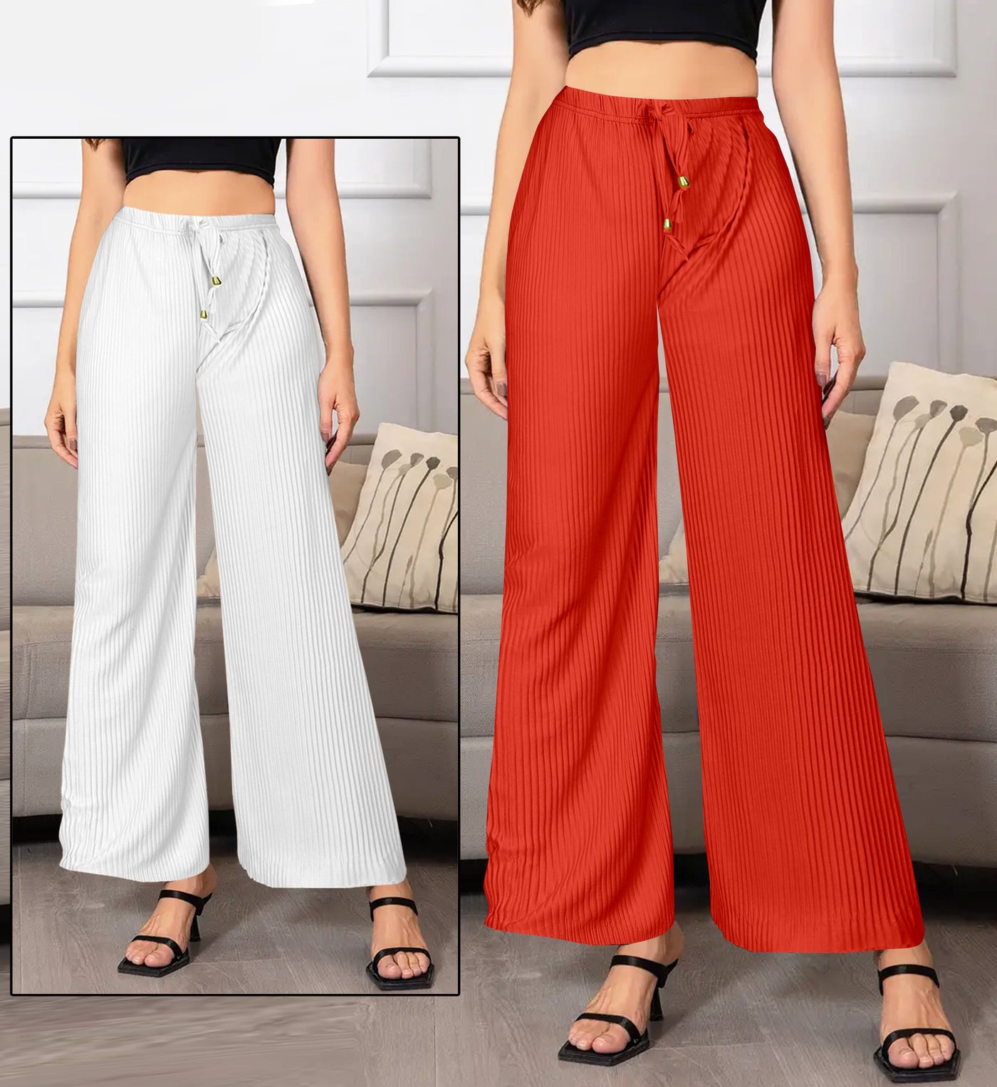 Buy 1 Get 1 Free on Women's Lycra Palazzos
