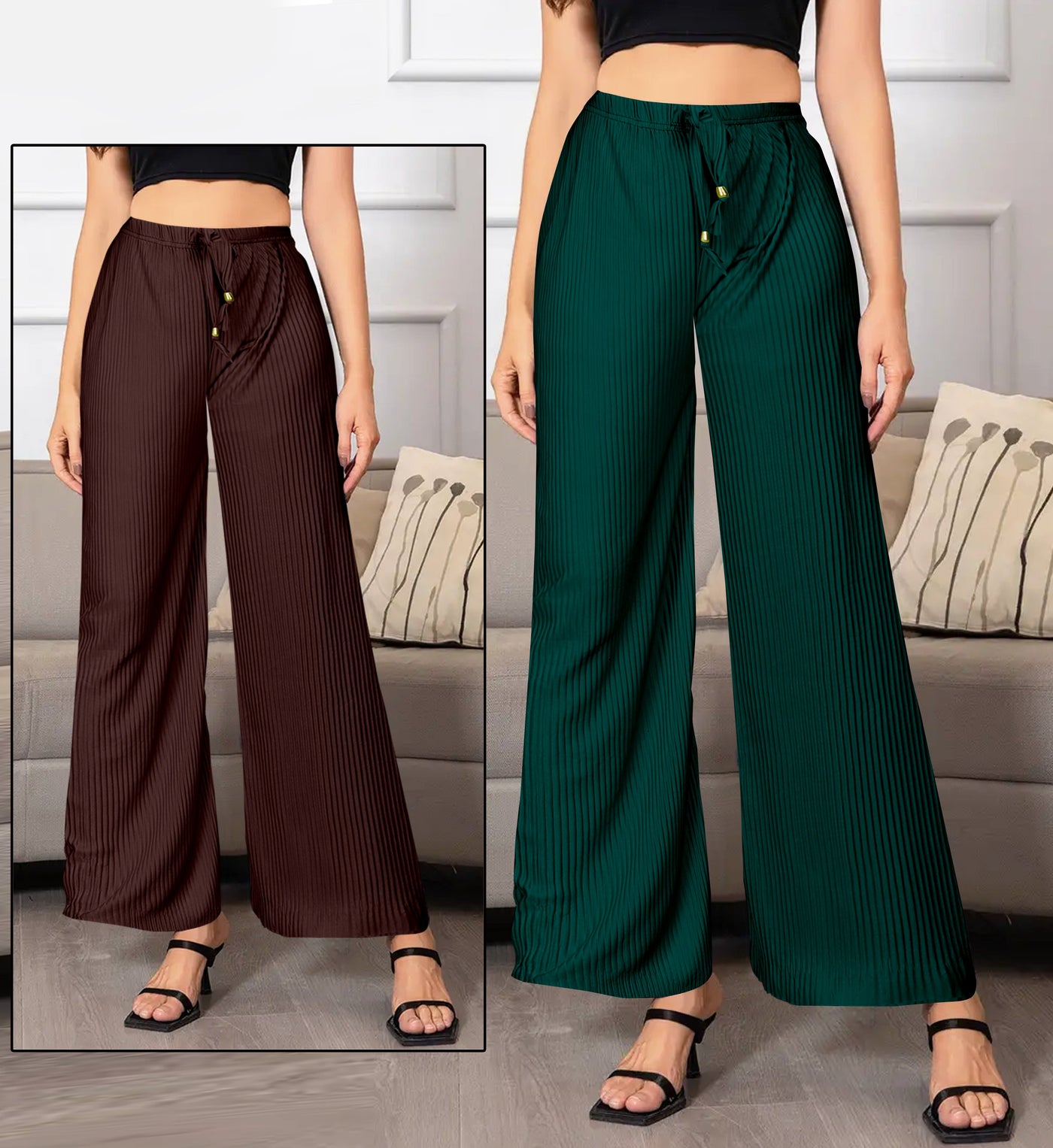 Buy 1 Get 1 Free on Women's Lycra Palazzos
