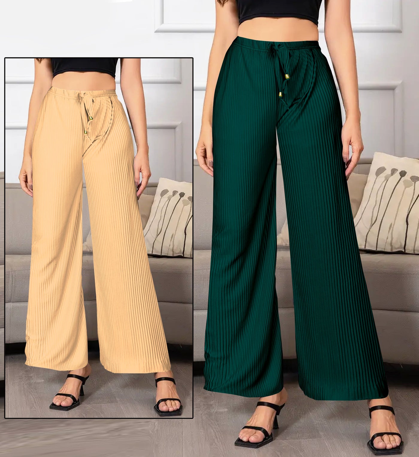 Buy 1 Get 1 Free on Women's Lycra Palazzos