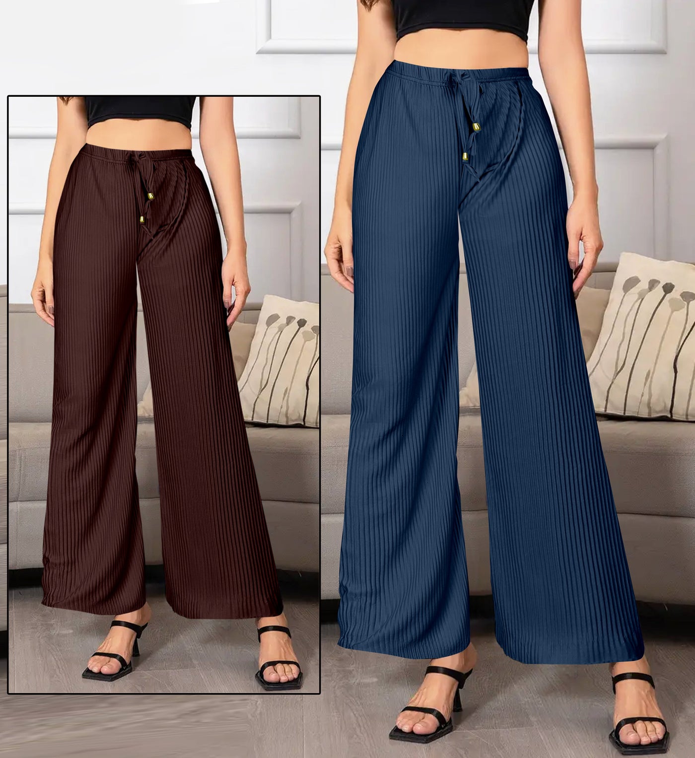 Buy 1 Get 1 Free on Women's Lycra Palazzos
