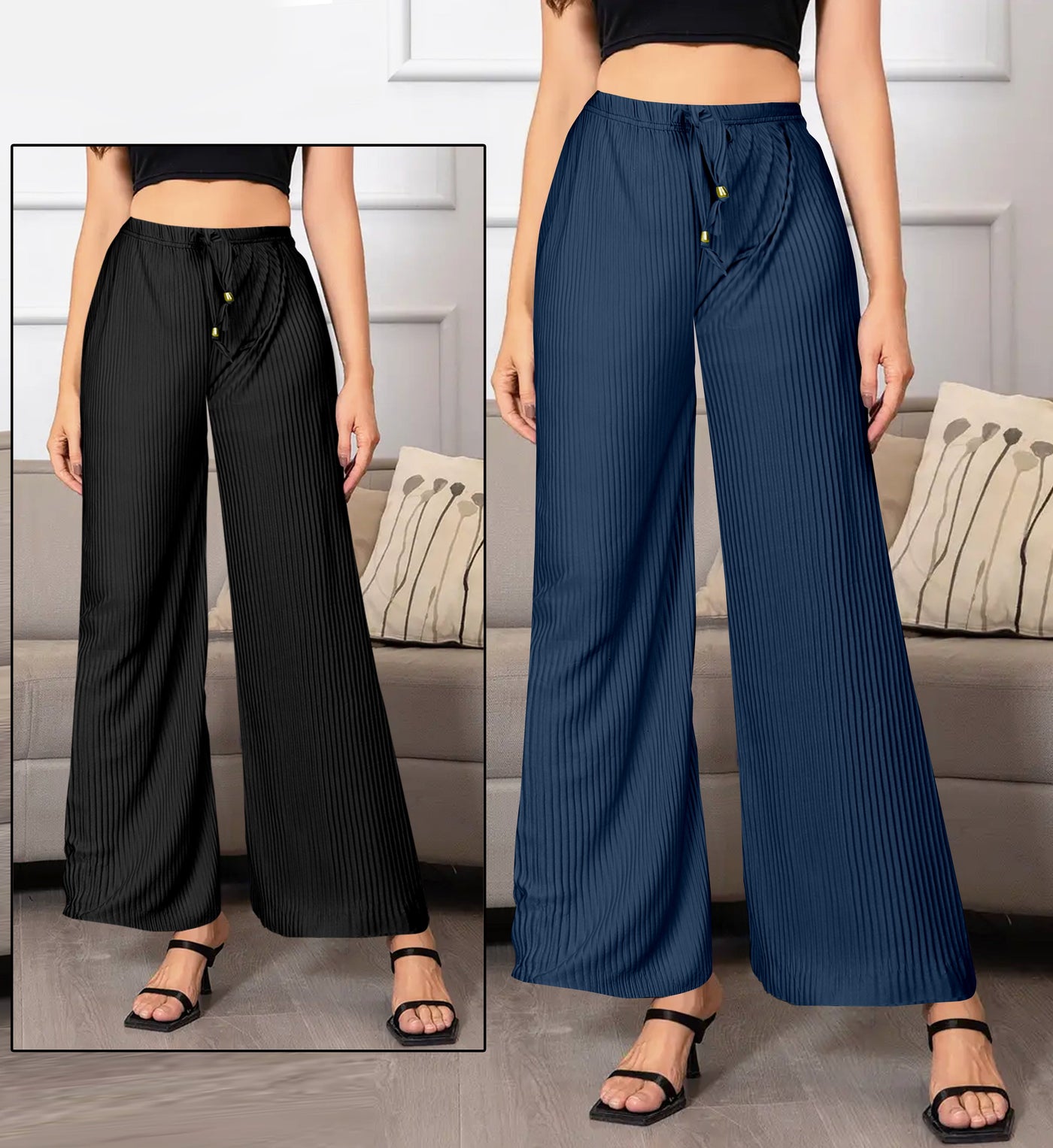 Buy 1 Get 1 Free on Women's Lycra Palazzos