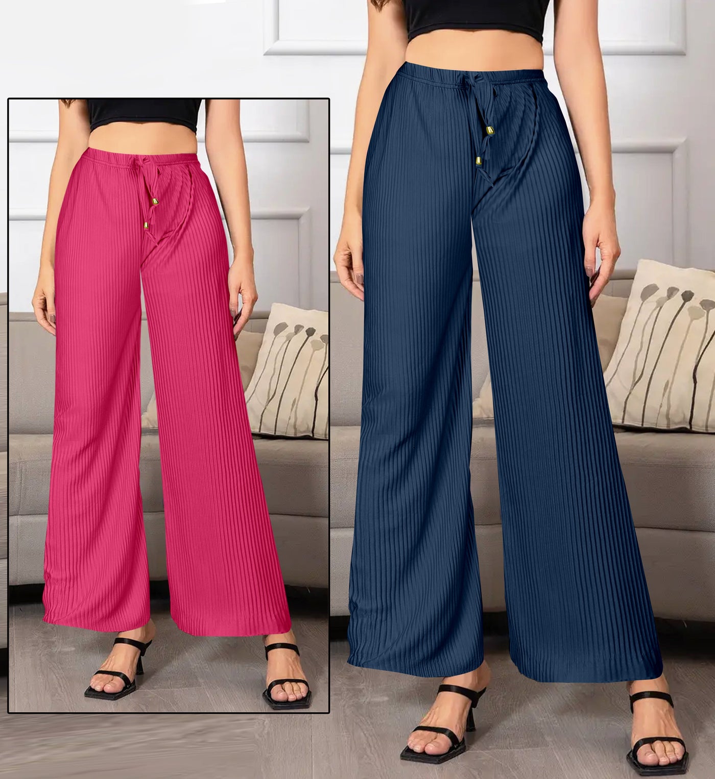 Buy 1 Get 1 Free on Women's Lycra Palazzos