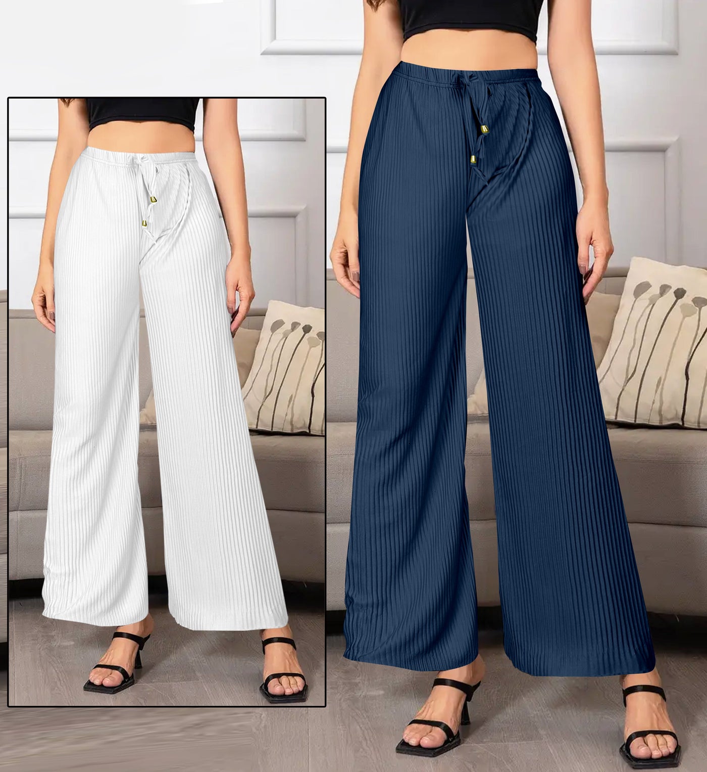 Buy 1 Get 1 Free on Women's Lycra Palazzos