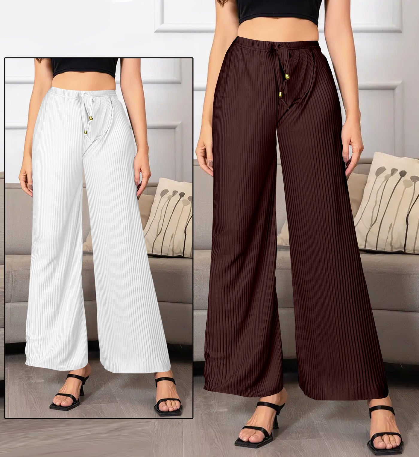 Buy 1 Get 1 Free on Women's Lycra Palazzos