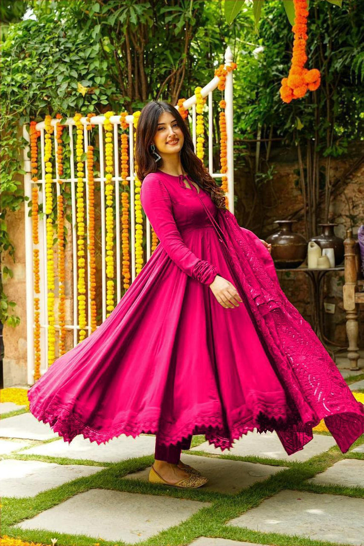 Georgette Suit With A Beautifully Embroidered Dupatta For Women