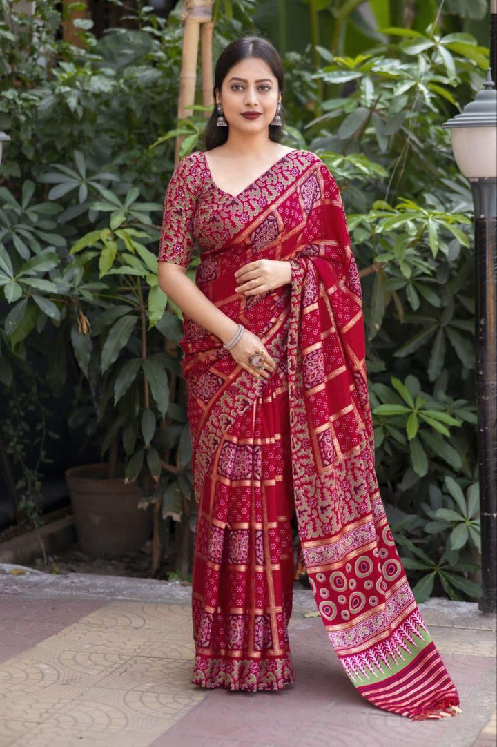 New printed saree for women