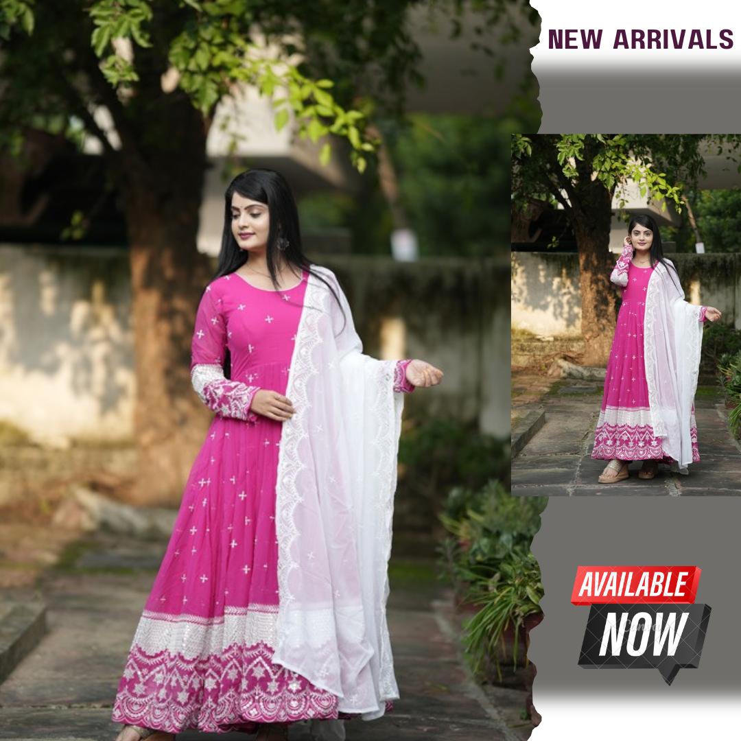 PREMIUM READY MADE ANARKALI SUIT SET [3 PIS]