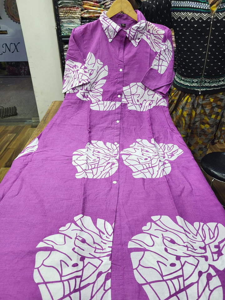 Beautiful Heavy Jaipuri Printed Cotton Fabric Tunic Daily wear One pis