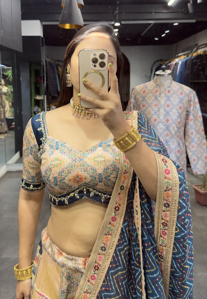 Barbieque Lehenga  Choli  (Full Stitched)