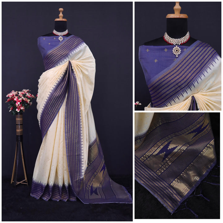 Pure gold zari with kanjivaram silk for women