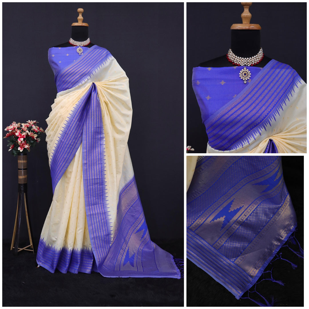 Pure gold zari with kanjivaram silk for women