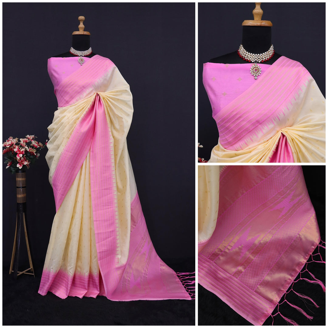 Pure gold zari with kanjivaram silk for women