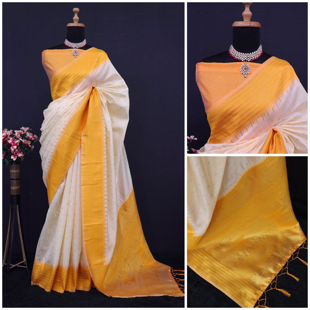 Pure gold zari with kanjivaram silk for women