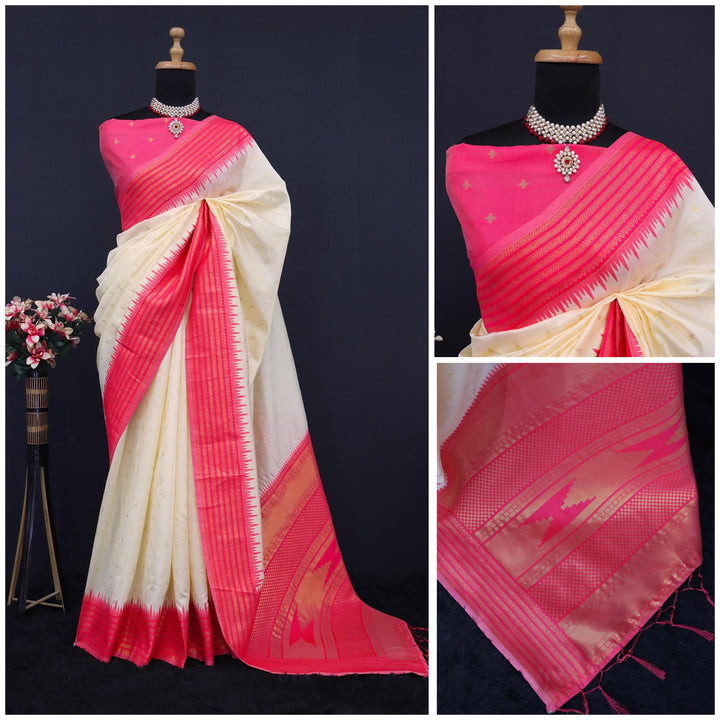 Pure gold zari with kanjivaram silk for women