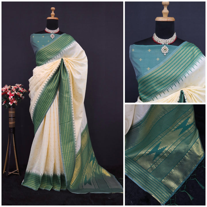 Pure gold zari with kanjivaram silk for women