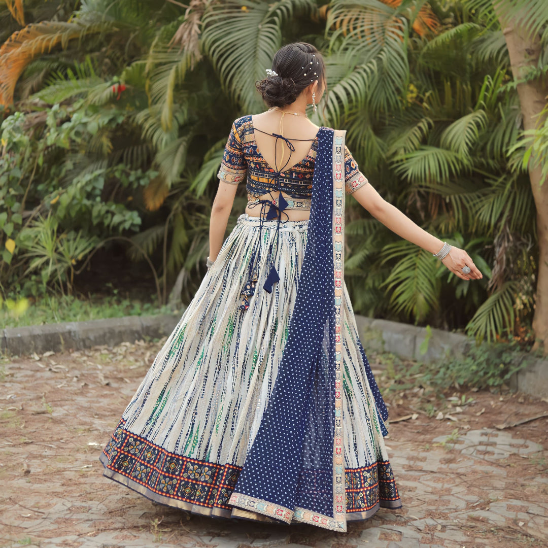 Traditional Royal Blue  lehenga Choli (Full stitched)