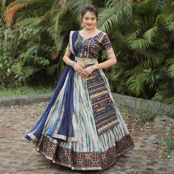 Traditional Royal Blue  lehenga Choli (Full stitched)