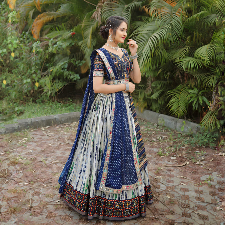 Traditional Royal Blue  lehenga Choli (Full stitched)