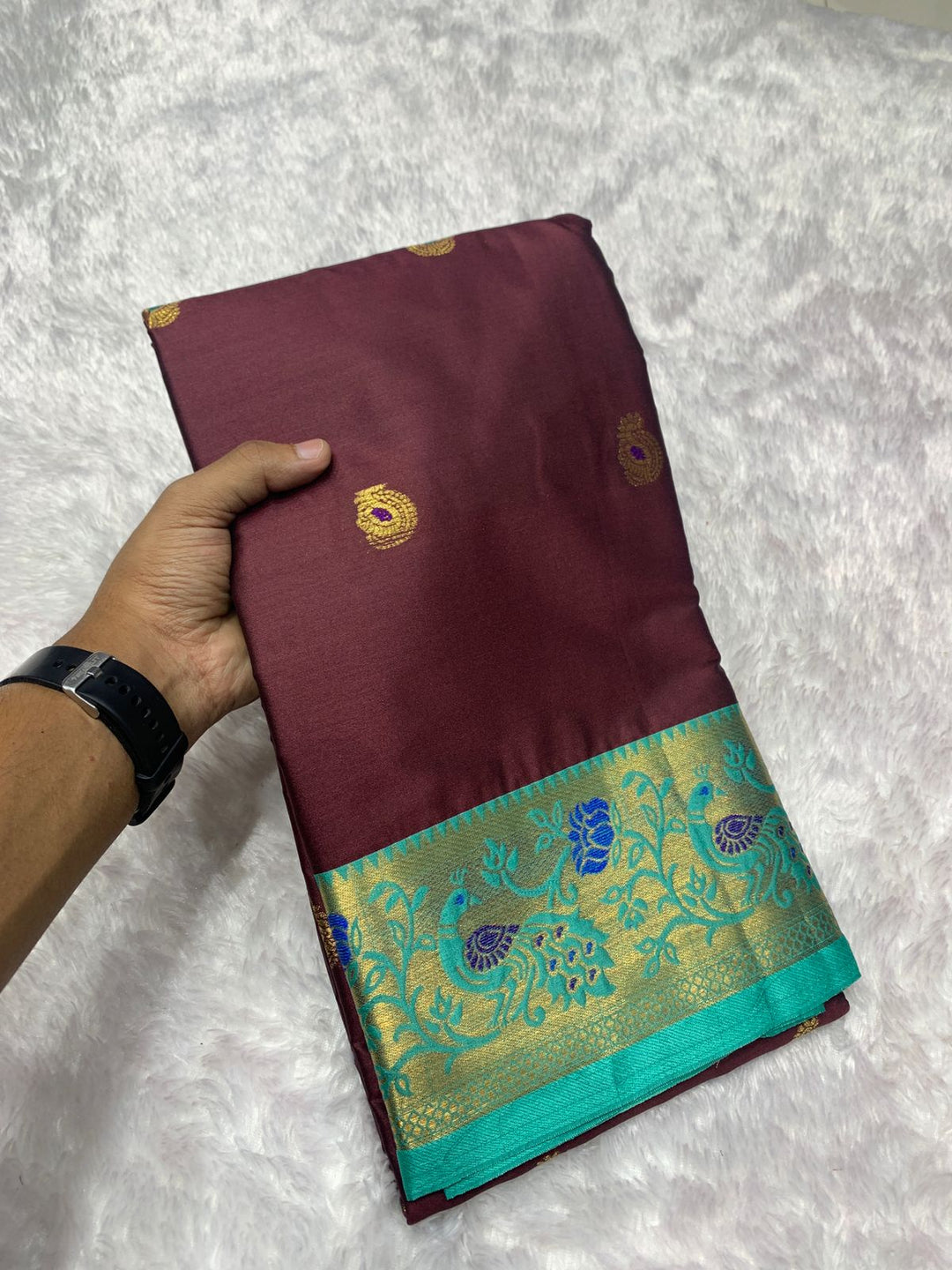 Peacock  Paithani Cotton Silk Saree