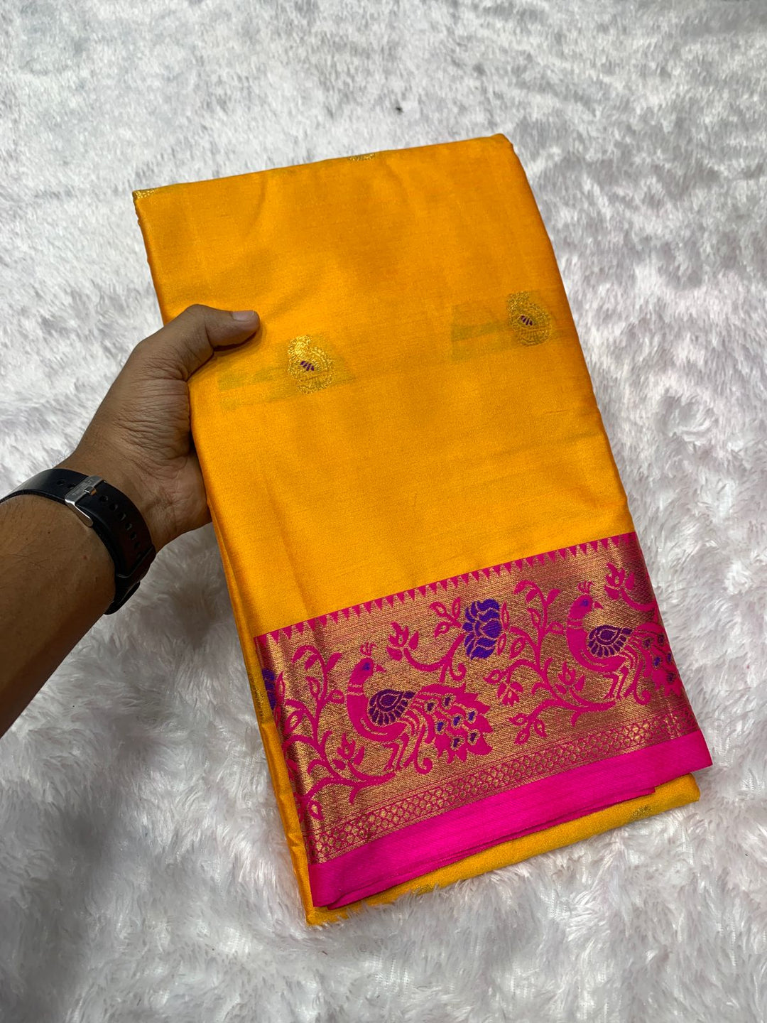 Peacock  Paithani Cotton Silk Saree