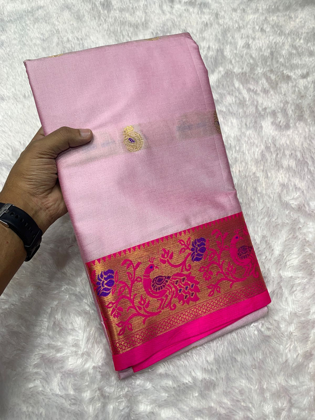 Peacock  Paithani Cotton Silk Saree