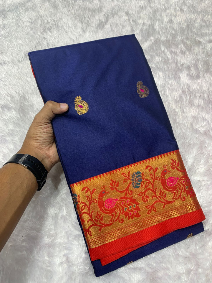 Peacock  Paithani Cotton Silk Saree