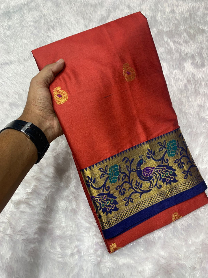 Peacock  Paithani Cotton Silk Saree