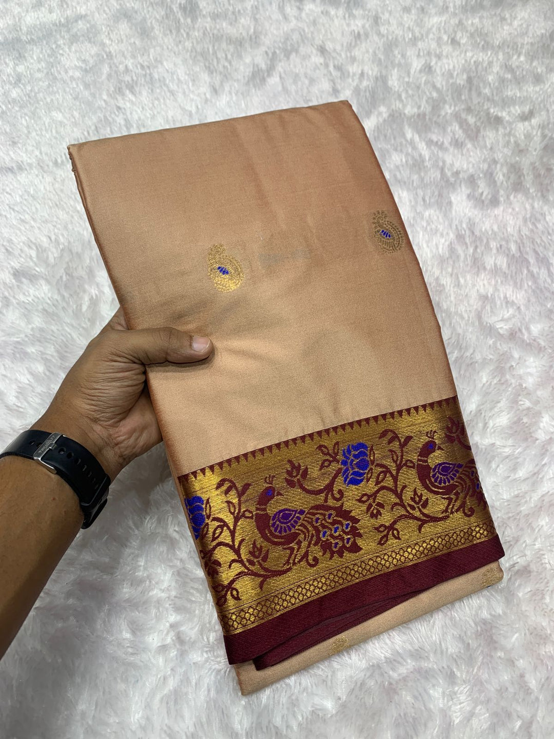 Peacock  Paithani Cotton Silk Saree