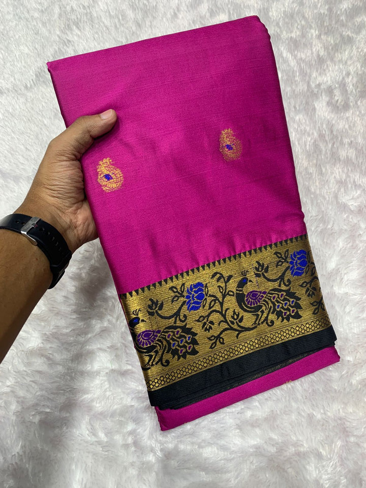 Peacock  Paithani Cotton Silk Saree