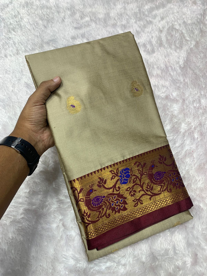 Peacock  Paithani Cotton Silk Saree