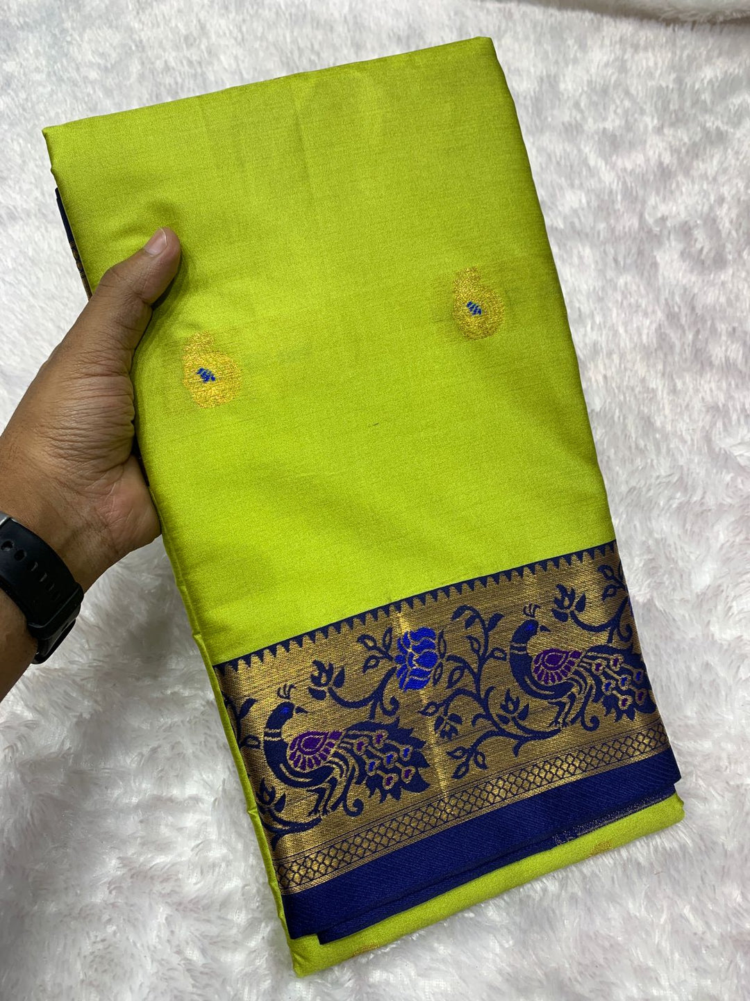 Peacock  Paithani Cotton Silk Saree