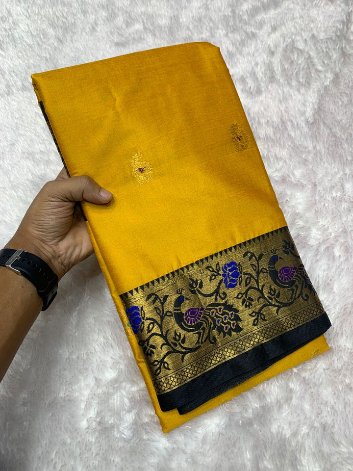 Peacock  Paithani Cotton Silk Saree