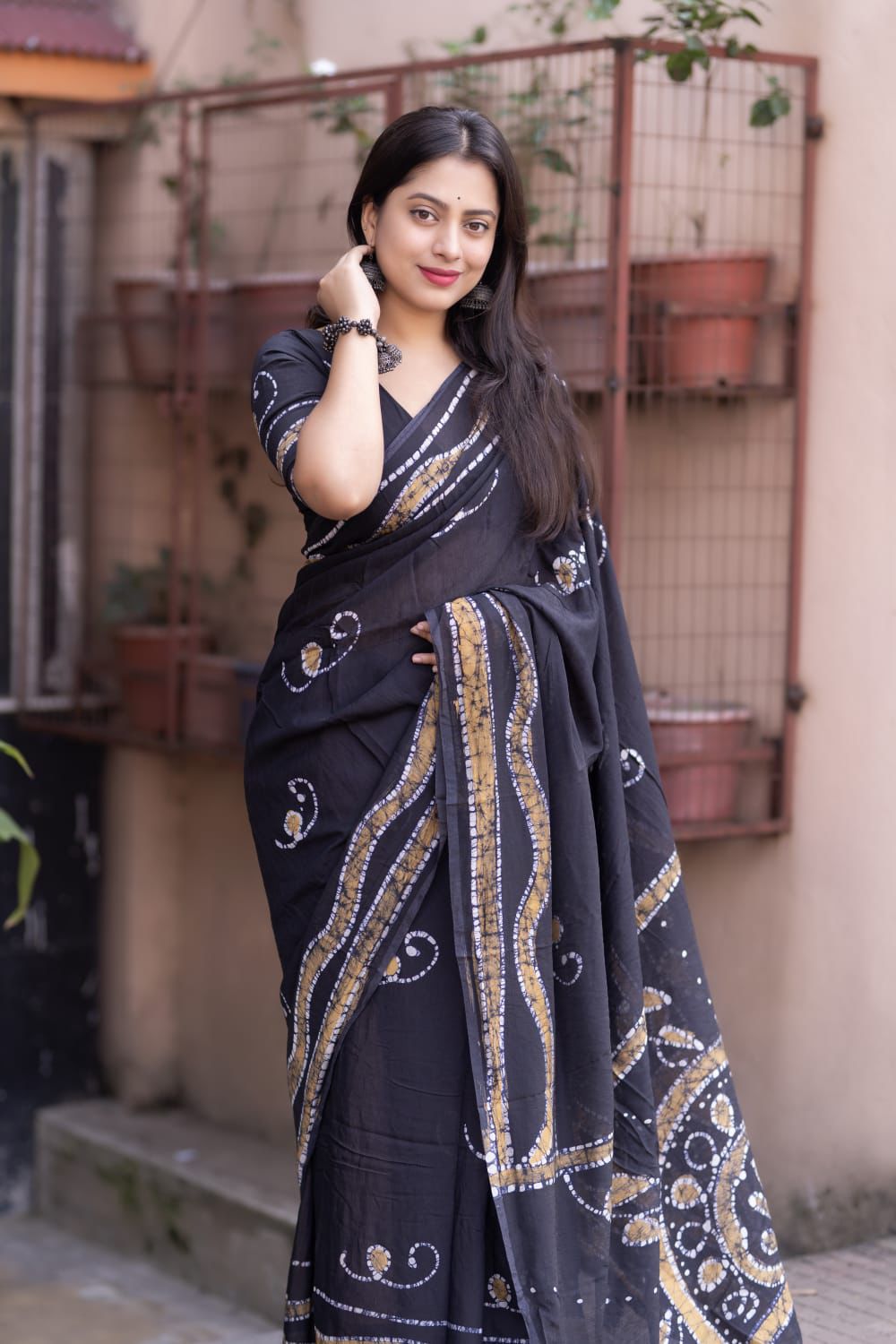 New premium pure chanderi hand painted kalamkari saree from meelana