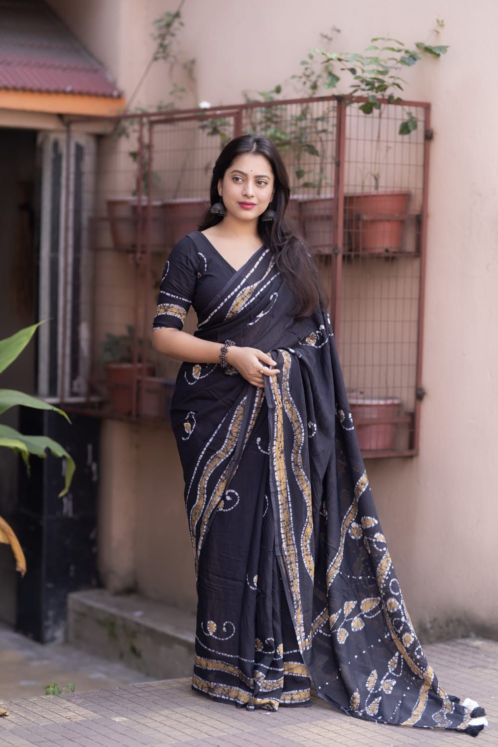 New premium pure chanderi hand painted kalamkari saree from meelana