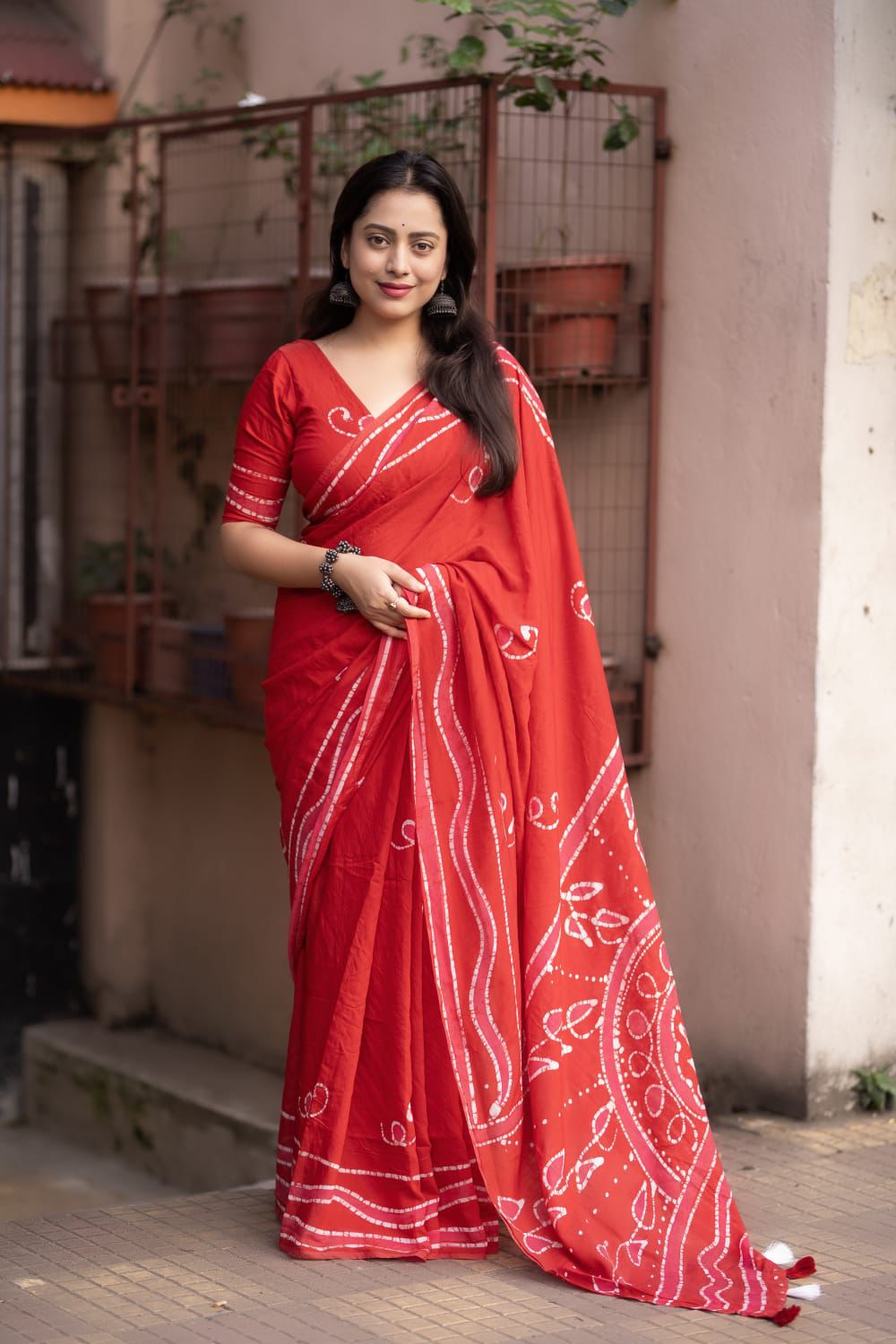 New premium pure chanderi hand painted kalamkari saree from meelana