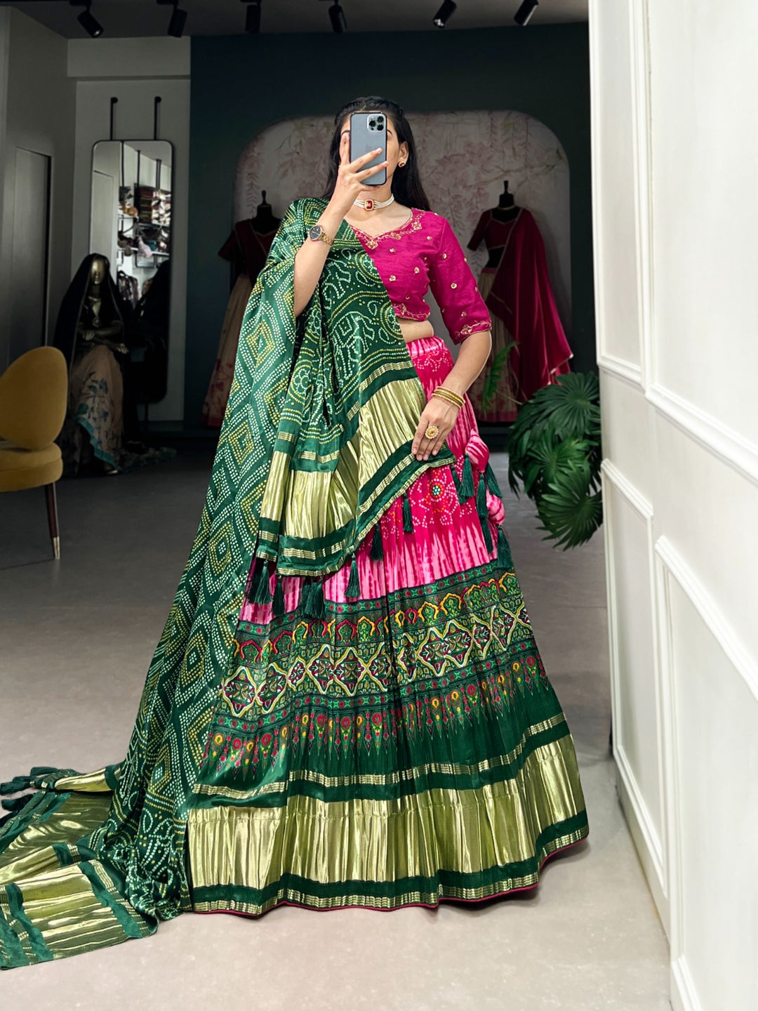 Pure Gaji Silk Lehenga choli