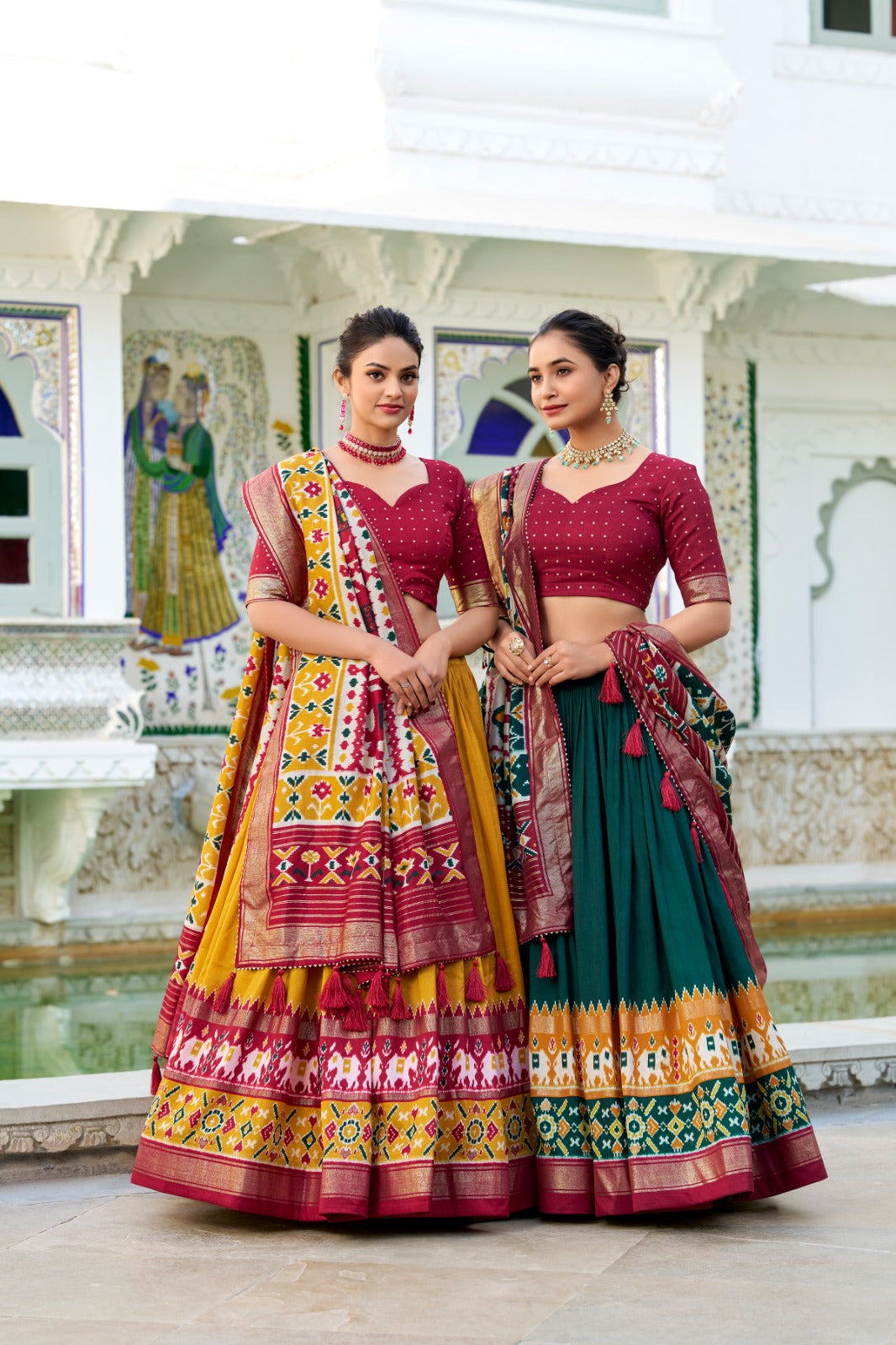 perfectly blended Tussar silk lehenga for festive season to charm your look