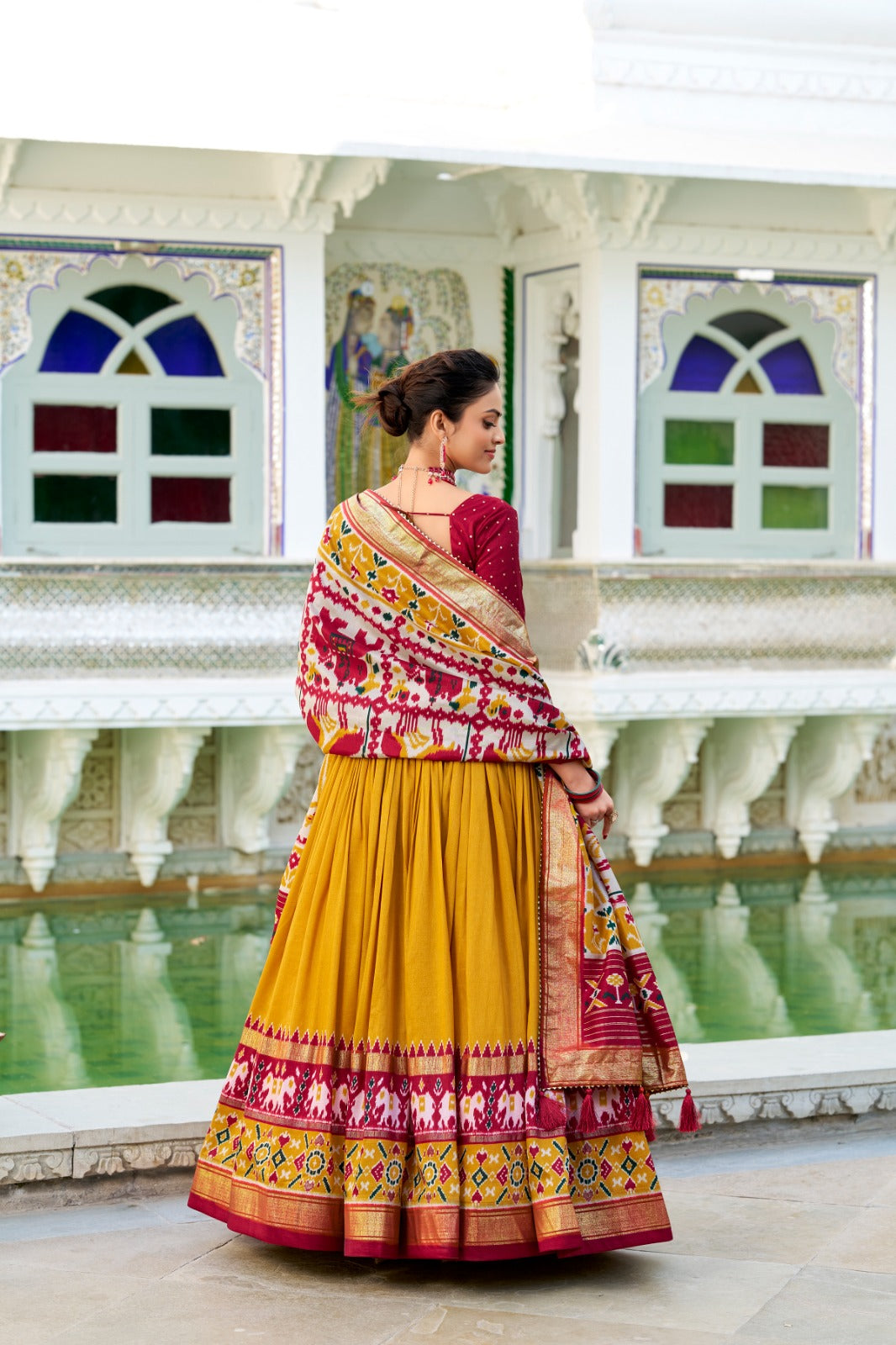 perfectly blended Tussar silk lehenga for festive season to charm your look