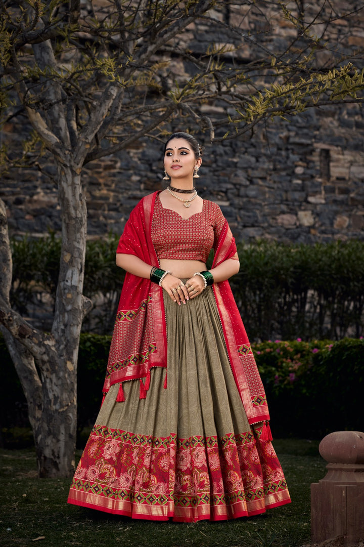 Tussar Silk Printed Lehenga Choli Effortless Glamour and Sophistication