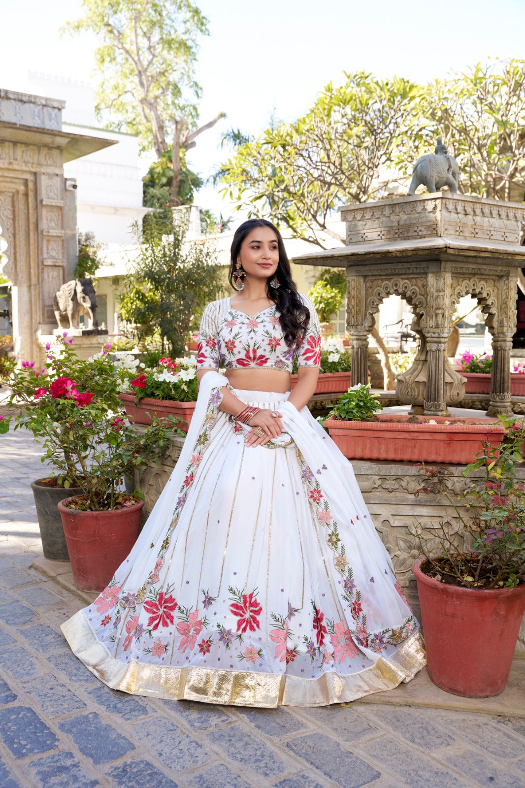 White wonder adorned with delicate embroidery Wedding Collection