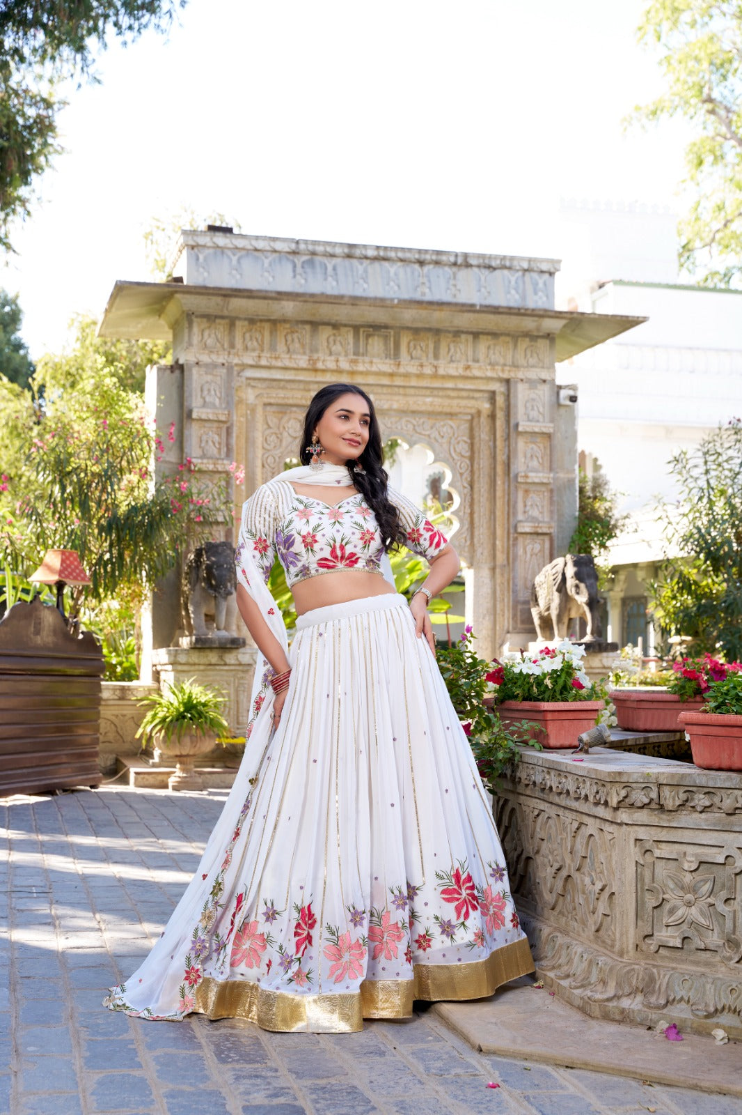 White wonder adorned with delicate embroidery Wedding Collection